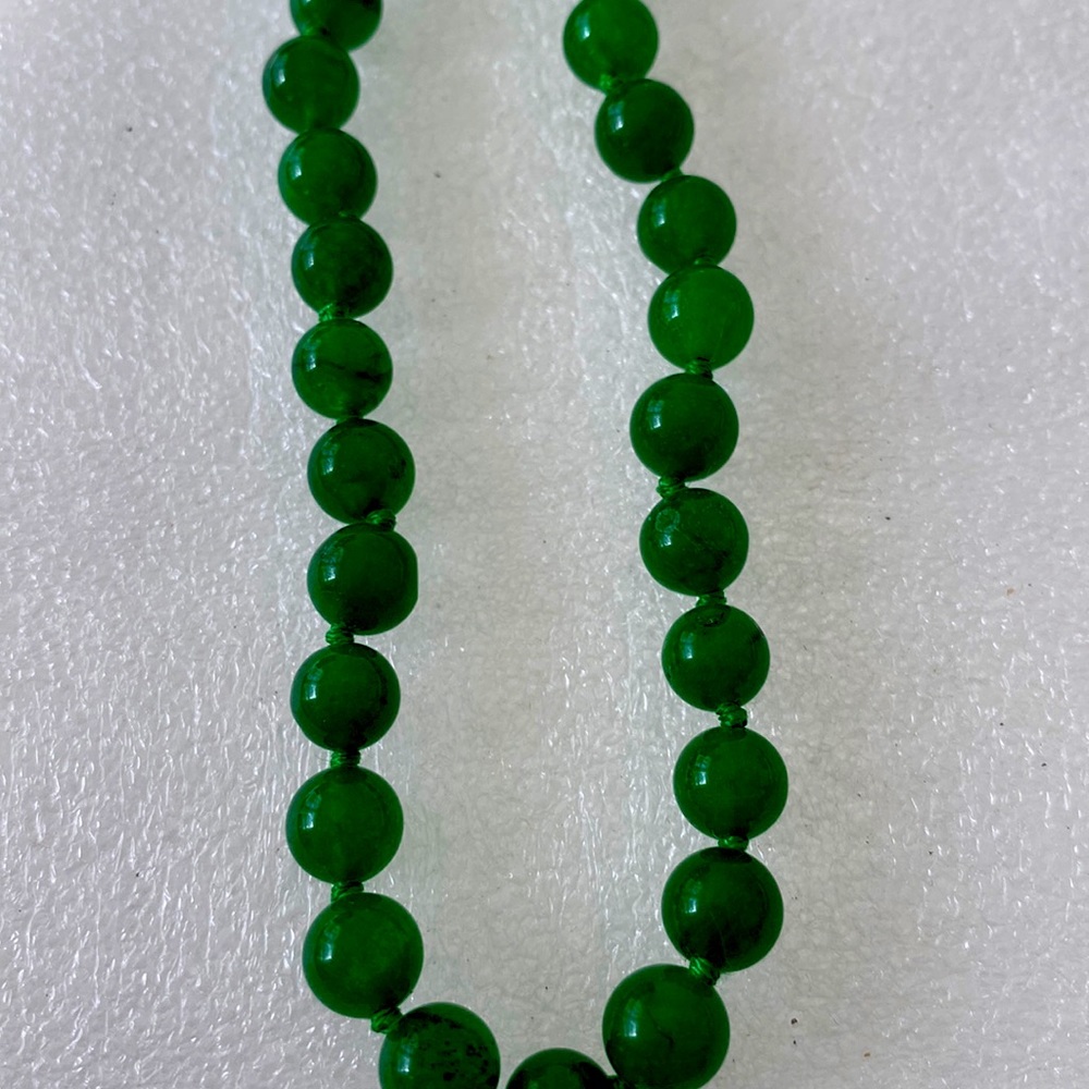 18 inches natural jade necklace new 8mm beads sale